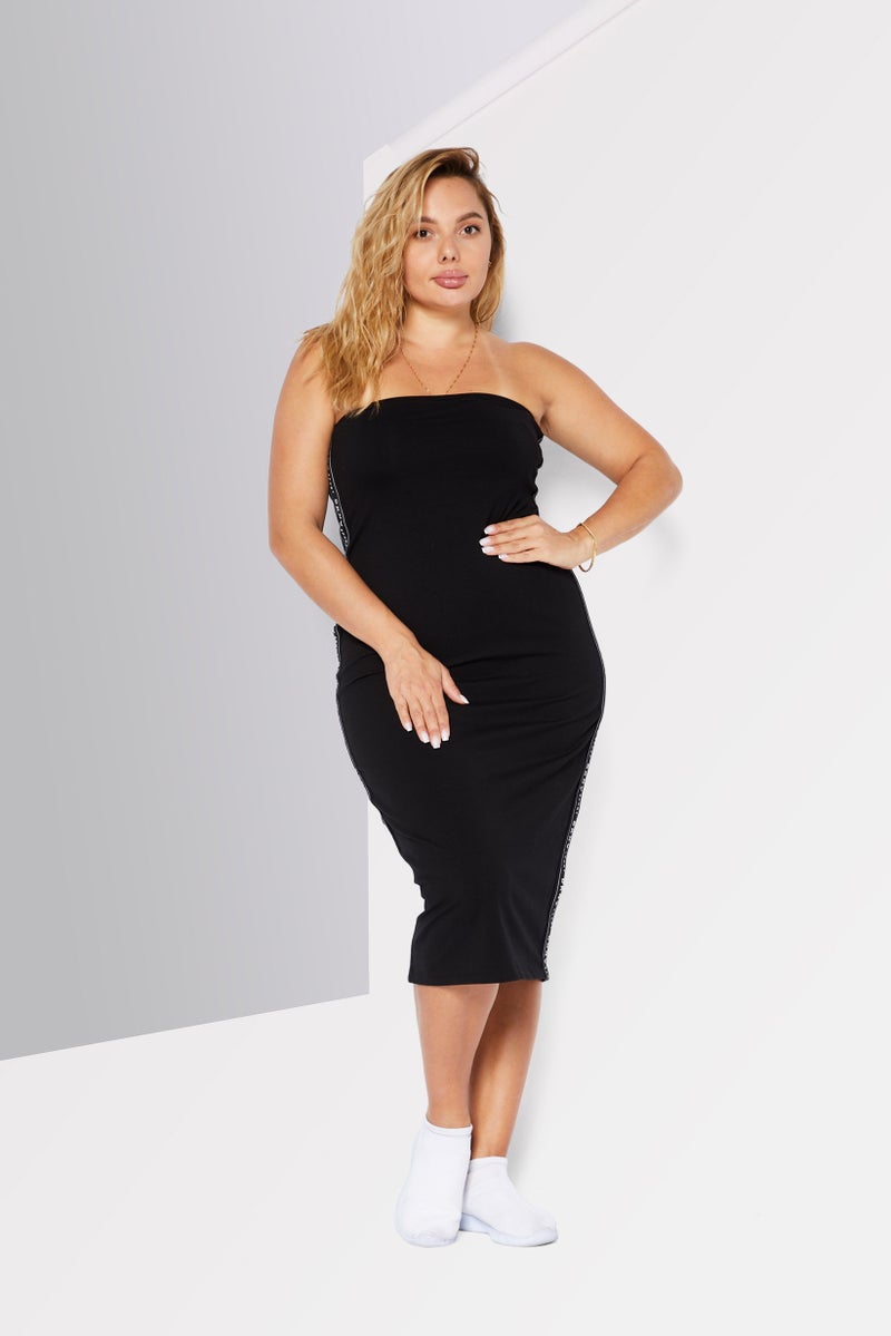 DKNY Sport Women Sportswear Fit Brand Logo Outdoor Dress, Black - Image 2