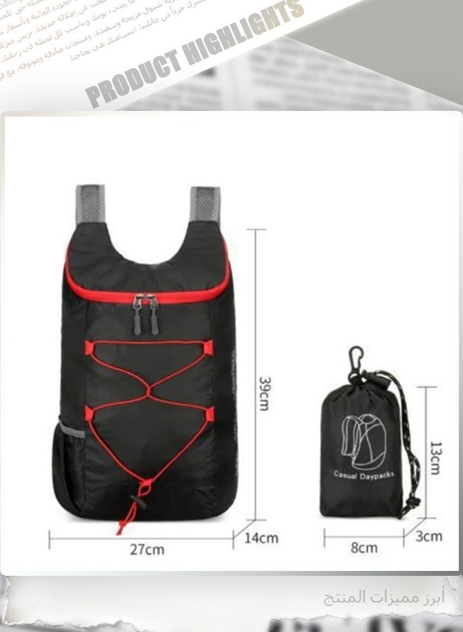 VANAHEIMR Foldable, Lightweight Backpack – Water-Resistant Daypack (Ideal for Hiking, Sports, and Outdoor Activities) – Ultra-Compact, Durable, Unisex Backpack - Image 2