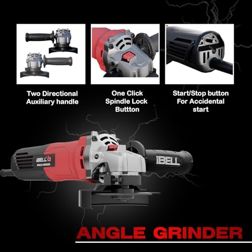 IBELL Angle Grinder AG10-68 | 680W Heavy Duty | Copper Armature | 100mm/4" Disc Dia | 11000 RPM | With Grinding Wheel & Guard | Perfect for Grinding, Cutting & Polishing-6 Months Warranty - Image 5