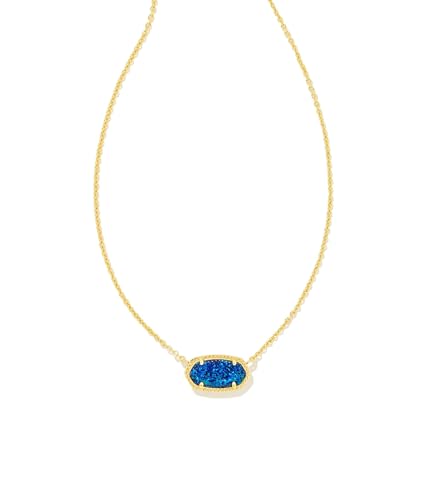 Kendra Scott Elisa Pendant Necklace Gold Cobalt Blue Kyocera Opal One Size - Image 3