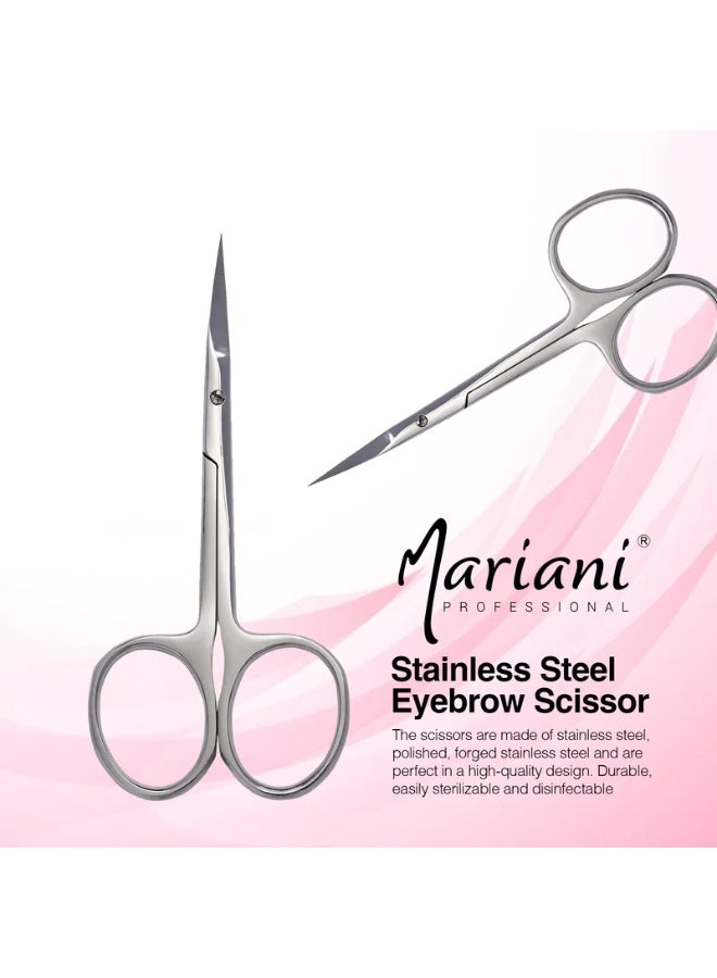 Mariani Professional Stainless Steel Eyebrow Scissor Mariani 2 Pcs - Image 5