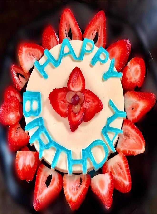 Flipco Happy Birthday Cake Mold Silicone Cake Mold Big Round Shape Cake molds Happy Birthday Letter Mould for Cakes Jelly Mold Bread Pastry Baking Mold - Image 3