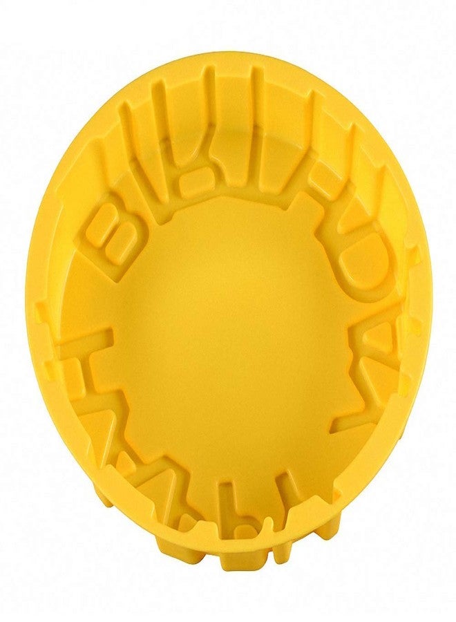 Flipco Happy Birthday Cake Mold Silicone Cake Mold Big Round Shape Cake molds Happy Birthday Letter Mould for Cakes Jelly Mold Bread Pastry Baking Mold - Image 1