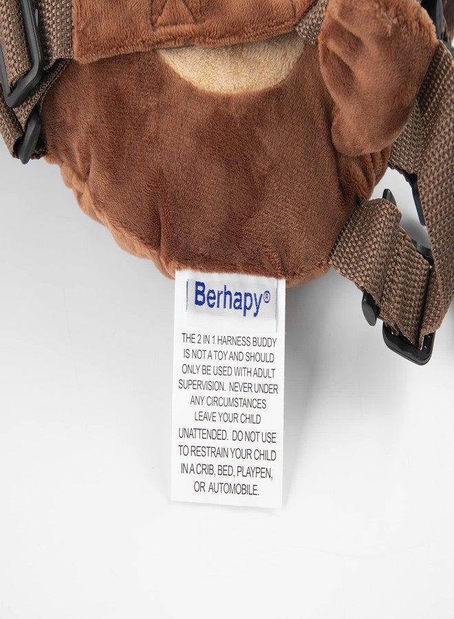 Berhapy 2 in 1 New Monkey Toddler Safety Harness Backpack Children's Walking Leash Strap（Brown） - Image 5