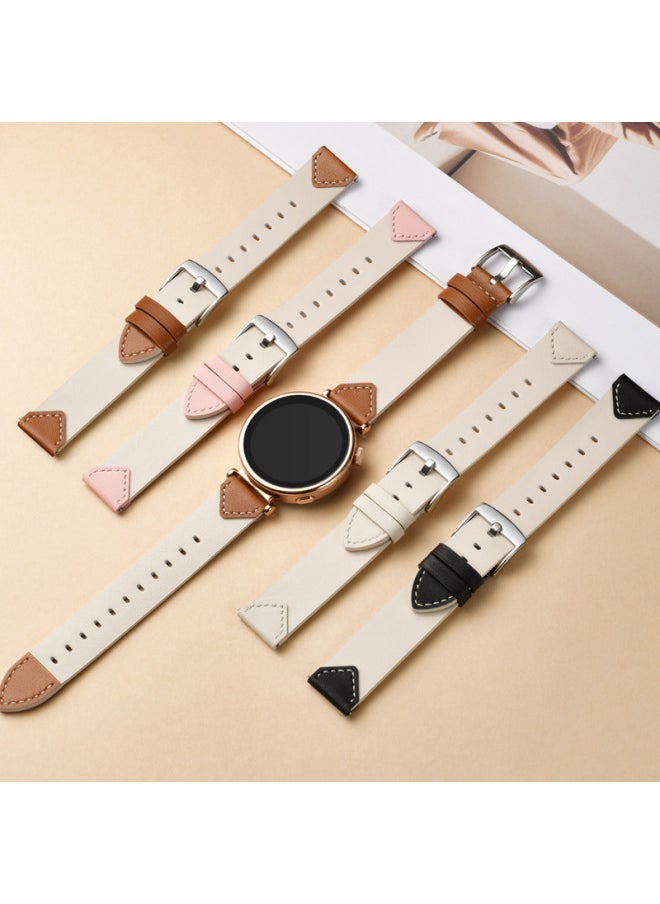 Generic For huawei Gt5 Gt4 Saddle Brown Ins Full Leather Strap 18MM Universal Strap-Color:Saddle Brown-Specifications:18*18mm  - Image 2