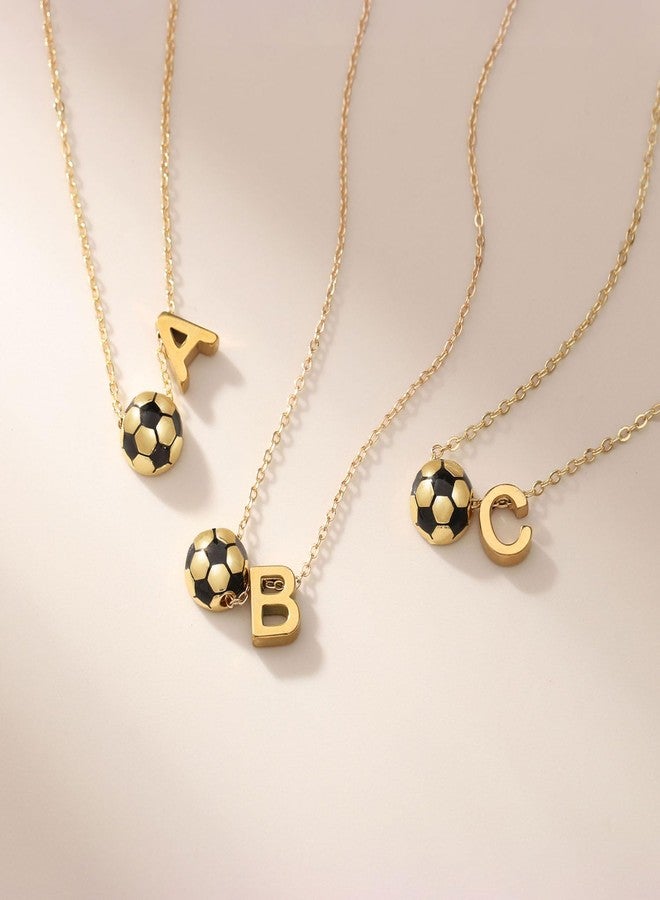 AULSIEY Soccer Necklace Gifts for Teens Women, Soccer Stuff Favors Initial A Necklace Pendant Chain Sport Necklaces Birthday Christmas Valentine Day Jewelry Gifts for Team Coach Player Mom Fans Lovers (A) - Image 5