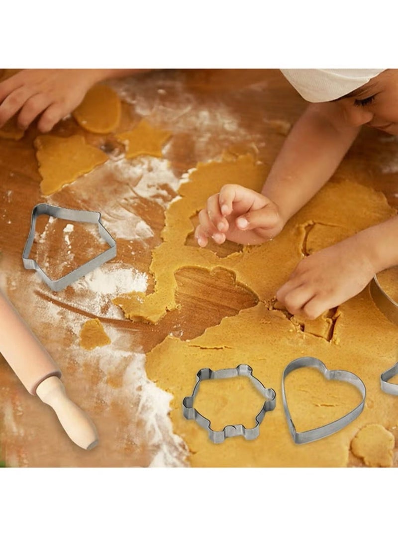 11-piece Cartoon Kids' Kitchen Cooking Play With Apron And Chef Hat Set, Chef uniform for kids, pretend play set - Image 5