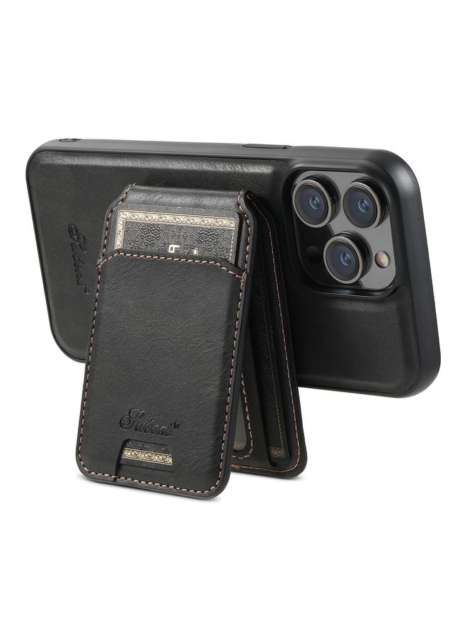 Suteni Case For iPhone 13 Pro H15 MagSafe Oil Eax Leather Detachable Wallet Back Phone Case - Image 4