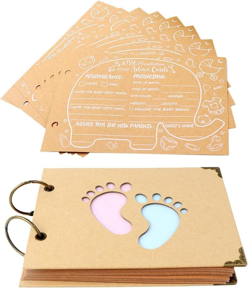 OurWarm 40Pcs Baby Shower Advice Cards, Baby Predictions and Advice Cards, Baby Shower Guest Book Girl Boy, Advice for New Parents Baby Shower - Image 1