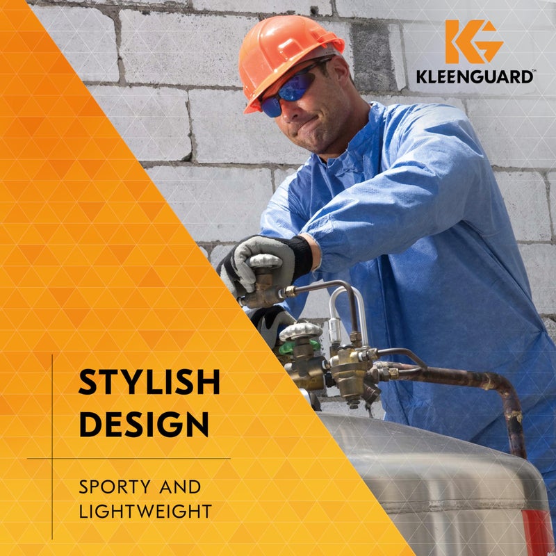 KleenGuard™ V30 Nemesis™ Safety Glasses (14481), Blue Lenses with Mirror coating, Black Frame, Unisex Eyewear for Men and Women (12 Pairs/Case) - Image 5