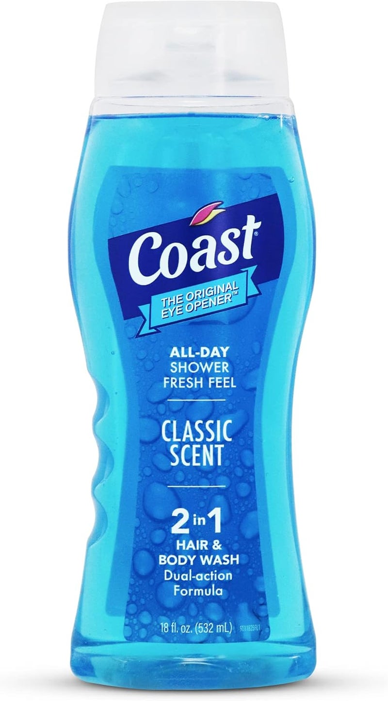 Coast Hair and Body Wash Classic Scent 18 Fl Oz Bottle