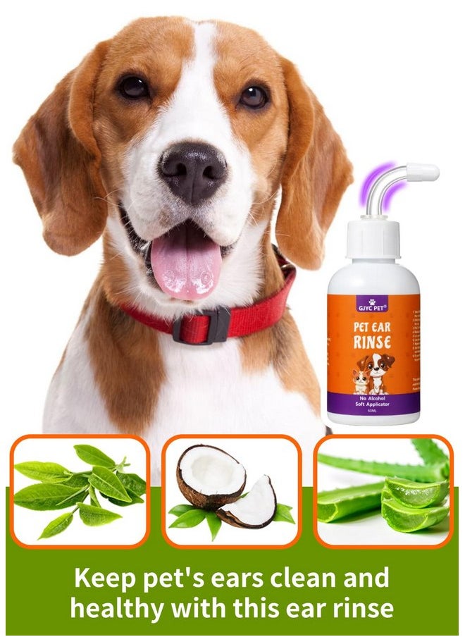 GJYC PET GJYC PET Dog Ear Cleaner-Ear Rinse & 100pcs Dog Ear Wipes & 30 Cotton Swabs Dog Ear Inflammation Therapy for Itch Relief, Soothe Ear Inflammation, Removes Wax, Odor  - Image 3