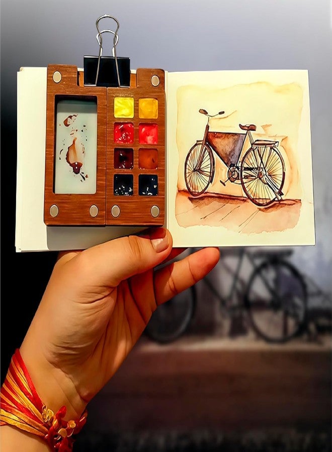 The Crafthives Travel Art Kit_Parent (Travel Art Kit Wooden with Colors) - Image 2