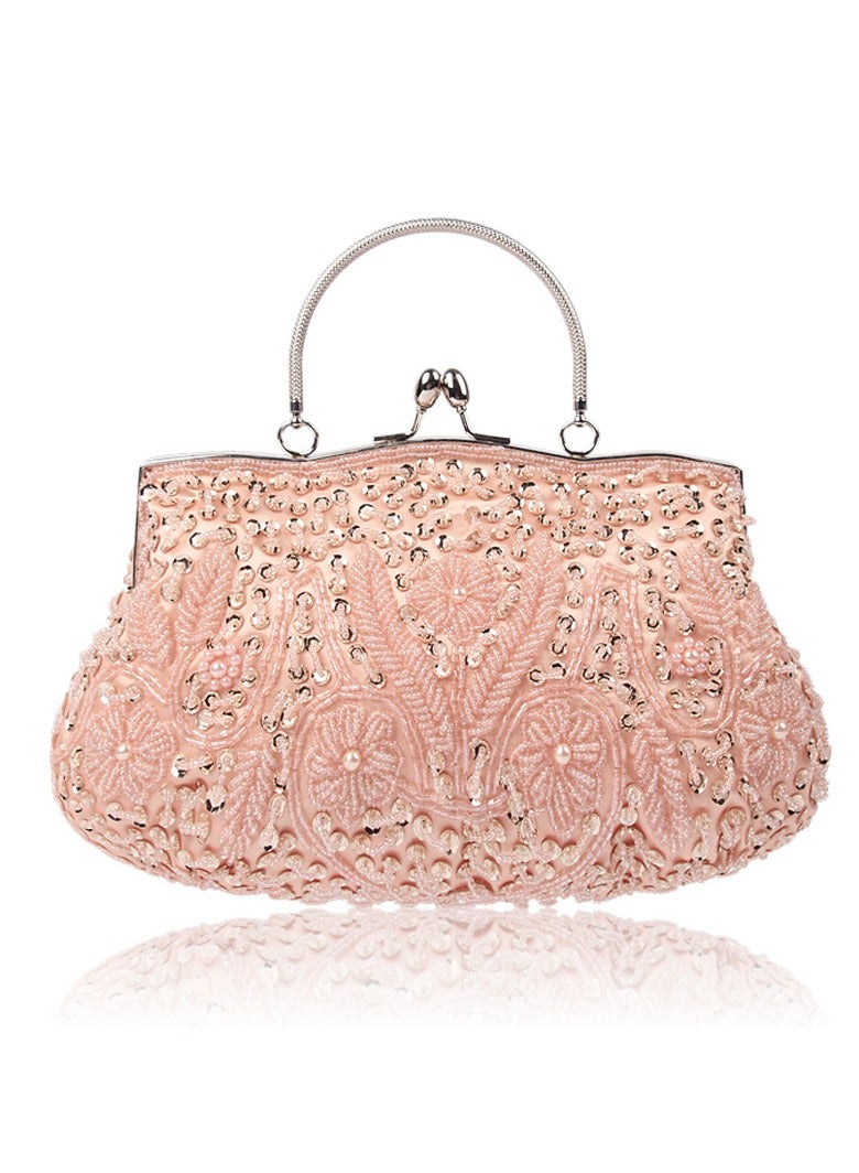 KUYING Vintage Handmade Pearl Embroidered Dress Dinner Handbag  - Image 1