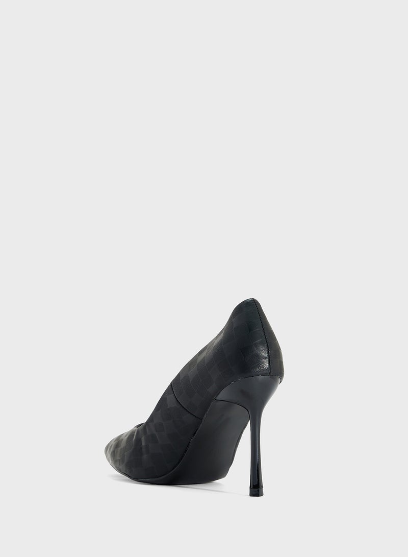ELLA Woven High Heeled Pump - Image 3