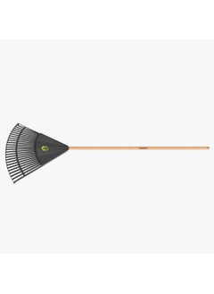 Since 1911,Made in Brazil- 26 Teeth Black Polypropylene Garden Leaf Rake with 120cm Varnished-finish with Wood Handle,