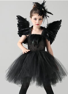 Black Swan Dress Girl Dance Performance Fluffy Dress Role-playing Costume