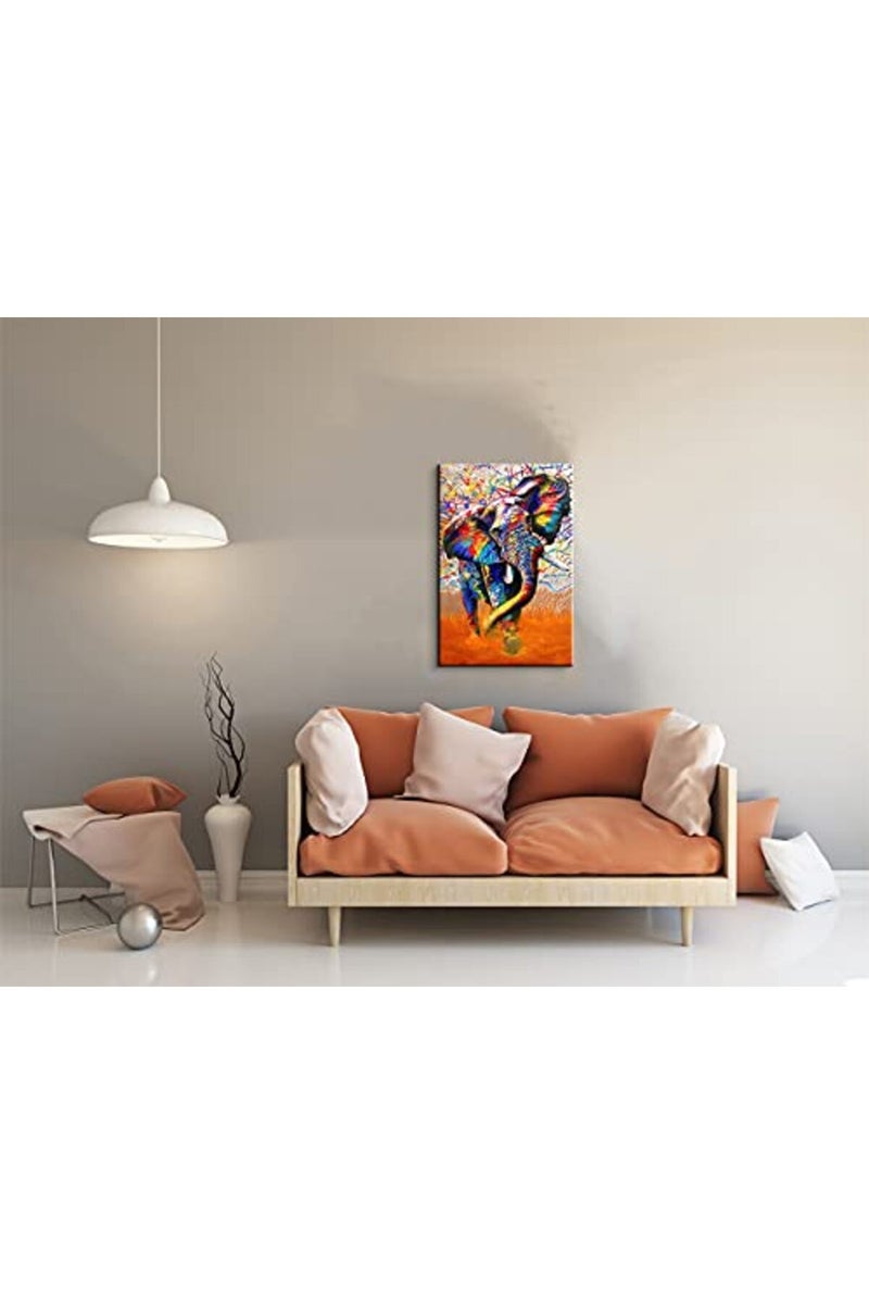 Mistyefly Graffiti Wall Art Elephant Wall Decor Elephant Wall Art Graffiti Poster Colorful Paintings for Wall Pop Art Wall Art Graffiti Wall Decor Street Graffiti Art for Living Room Bedroom Decor (16''Wx24''H) - Image 4