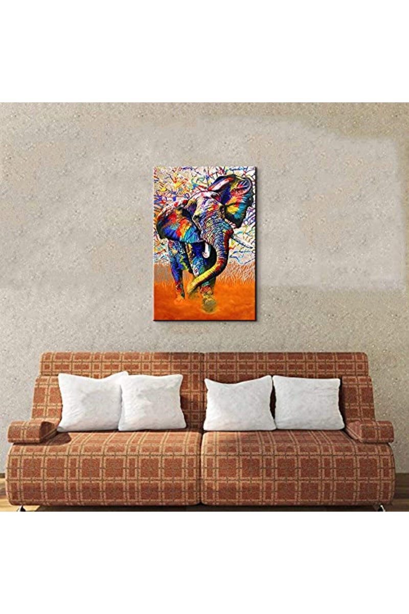 Mistyefly Graffiti Wall Art Elephant Wall Decor Elephant Wall Art Graffiti Poster Colorful Paintings for Wall Pop Art Wall Art Graffiti Wall Decor Street Graffiti Art for Living Room Bedroom Decor (16''Wx24''H) - Image 3