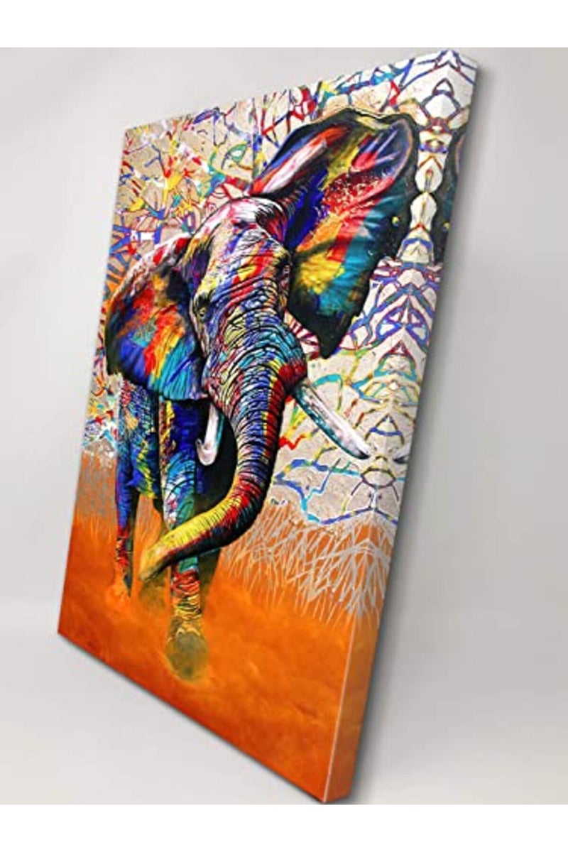 Mistyefly Graffiti Wall Art Elephant Wall Decor Elephant Wall Art Graffiti Poster Colorful Paintings for Wall Pop Art Wall Art Graffiti Wall Decor Street Graffiti Art for Living Room Bedroom Decor (16''Wx24''H) - Image 2