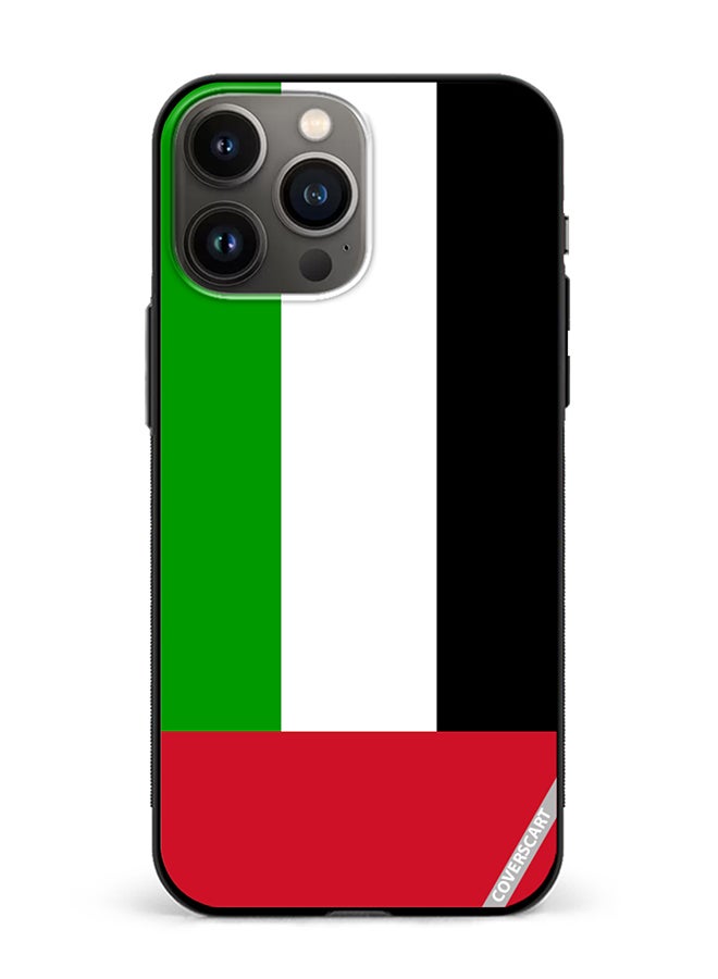 Protective Case Cover For Apple iPhone 13 Pro Uae Flag Design Multicolour
