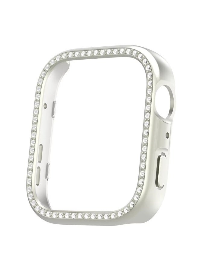 جراب لامع بدون واقي شاشة لساعة هواوي فيت 4، جراب بإطار صلب من البولي كربونات، غطاء واقٍ من الألماس الكريستالي للنساء والفتيات، غطاء واقٍ رفيع لساعة هواوي فيت 4 (فضي) - Image 2