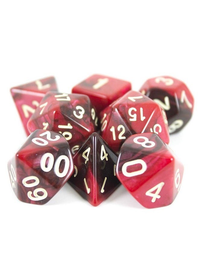 Red And Brown Dice Expanded Dnd Set With Extra D20 'Blood God'