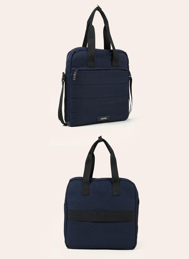 THE ASSEMBLY Assembly Float Messenger Bag & Tech Organiser Combo Water-Resistant Laptop Messenger Bag with Multi-Compartment Fits up to 14" Tech Pouch for Work Travel & Daily Commute Blue - Image 4