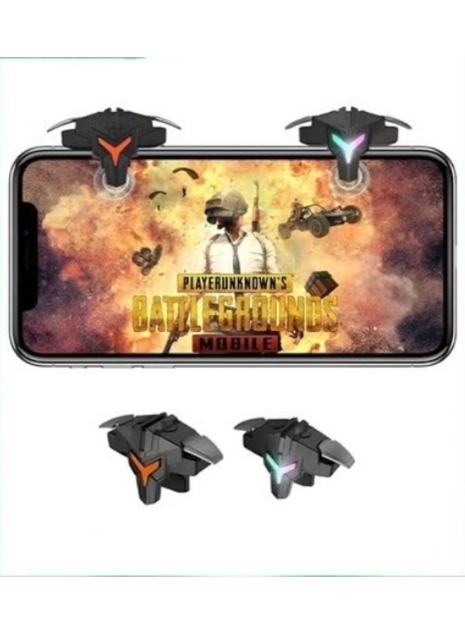 Mobile Gaming Triggers for iPhone/Android, Shooter Sensitive Controller Joysticks Aim  Fire Trigger for PUBG, COD, Fortnte, with RGB Light  Shooting Vibration Function, Zero Latency, 4 Burst Modes - Image 1