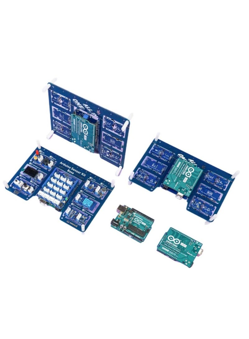 seeed studio Arduino Sensor Kit All-in-one Starter Kit Come with 10 Sensors 10 Lessons, Tutorial for STEAM Education Compatible with Arduino IDE, Arduino UNO Compatible Board with Pre-Wired Module.