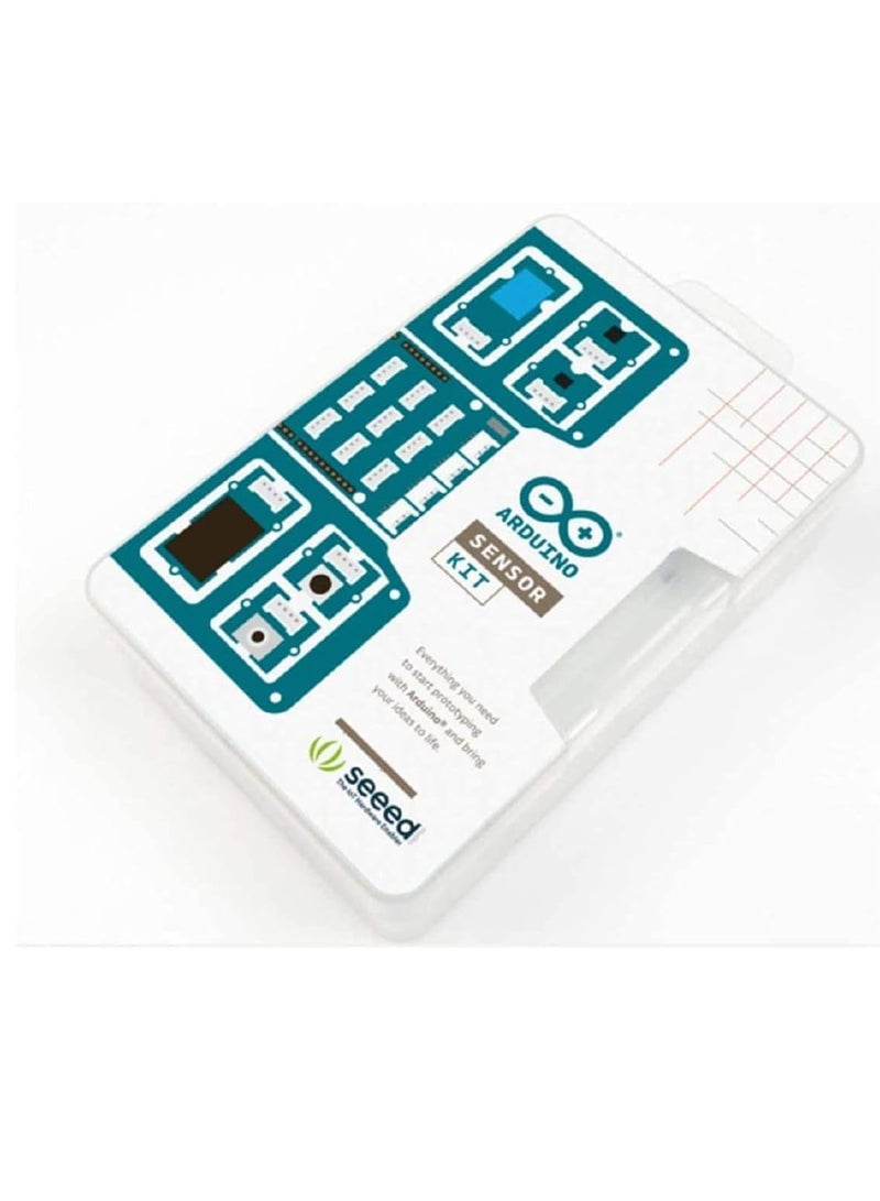 seeed studio Arduino Sensor Kit All-in-one Starter Kit Come with 10 Sensors 10 Lessons, Tutorial for STEAM Education Compatible with Arduino IDE, Arduino UNO Compatible Board with Pre-Wired Module.