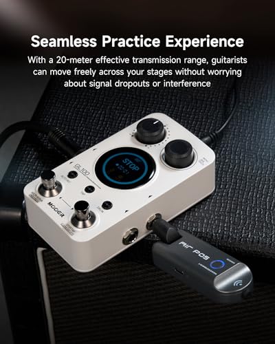 MOOER Air P05 Wireless System Instruments Tansmitter and Reciever for Electric Guitar, Bass, Acoustic Guitar, Audio Mixer, Amplifier, Pedalboard with 1/4" Instruments Plug - Image 4
