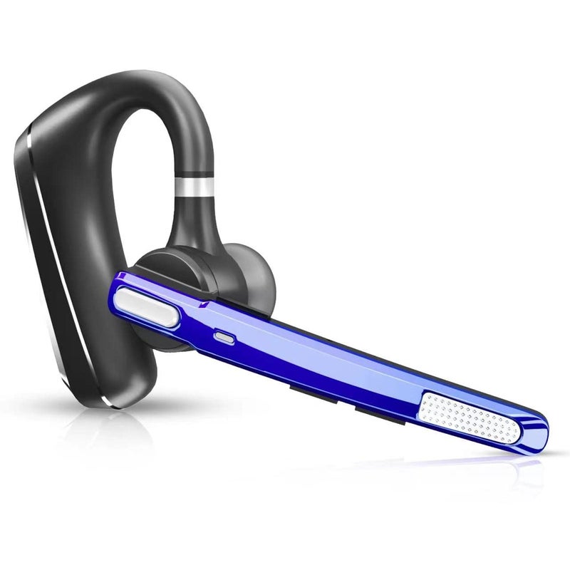 MQQC Bluetooth Headset V5.0, Wireless Bluetooth Earpiece 24Hrs HD Calling,CVC8.0 Dual Mic Noise Cancelling, Hands-Free Bluetooth Earphone for Driving/Business/Office (Blue) - Image 1