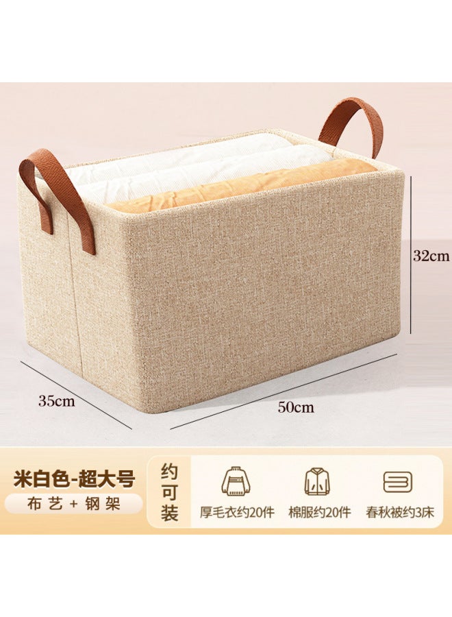 Autonomy Clothes Storage Box, Home Wardrobe Organizer, Clothing And Pants Storage Bin, Foldable Fabric Storage Basket - Image 1