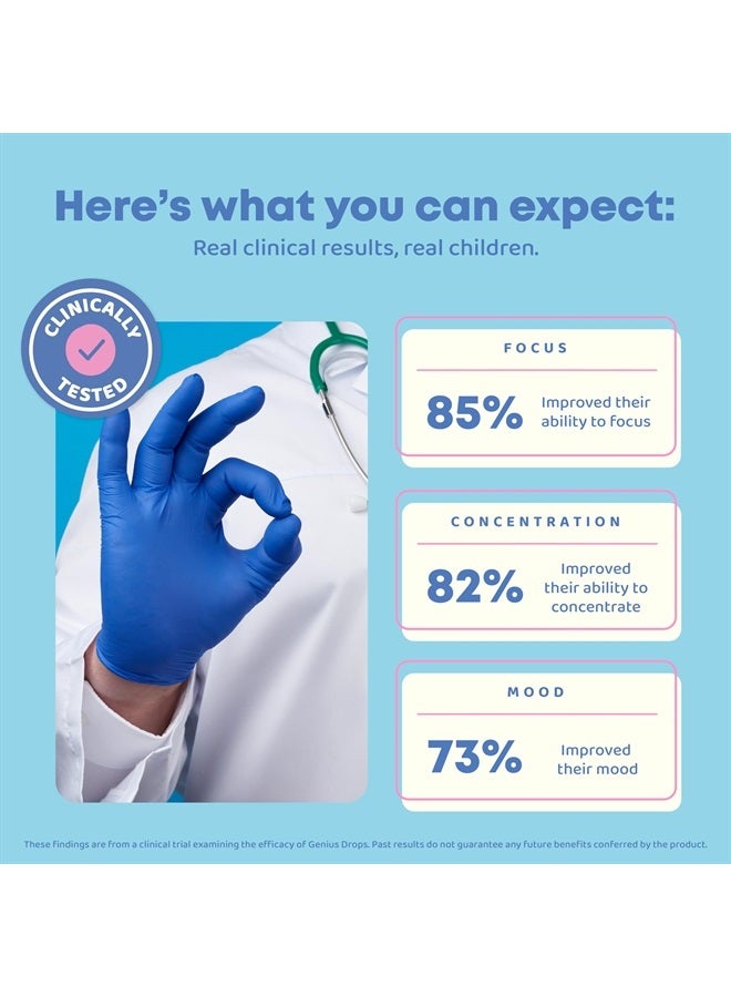 JoySpring Genius Drops Brain Supplement for Kids - Kids Attention Supplements Support Healthy Brain Function - Organic Kids Attention Drops - Ginkgo Biloba for Kids Attention Supplement for Kids - Image 3