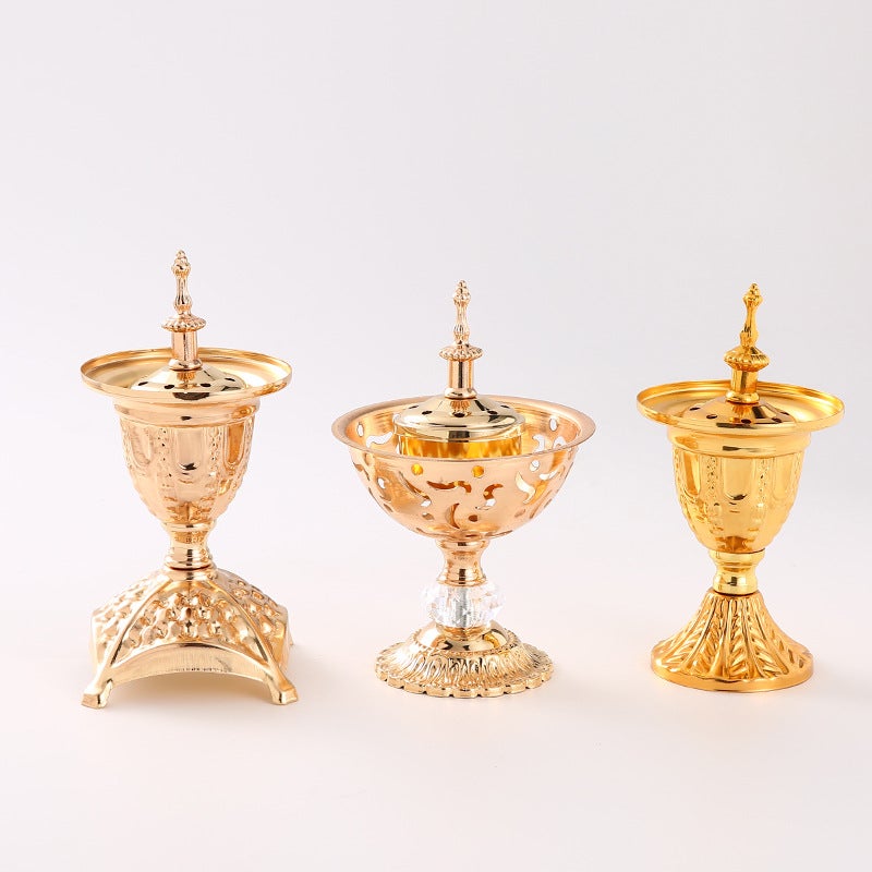 Modern European Hollow Iron Candle Holder incense burner - Image 1