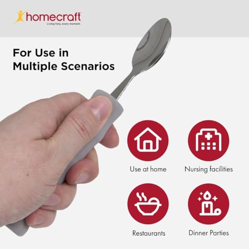 Sammons Preston Homecraft Lightweight Foam-Handled Grip Junior Soup Spoon, Adaptive Utensil for Children, Adults, Elderly, and Handicapped, Ergonomic Easy-to-Grip Handle, Ideal for Arthritis or Weak Grip - Image 5