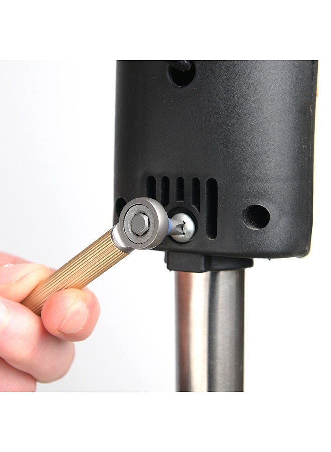 Manual Magnetic Modular Screwdriver with Replaceable Flathead and Crosshead Screwdriver Bits Carrying Tungsten Steel End Window Breaking Function Multifunctional Tool Set  - Image 2