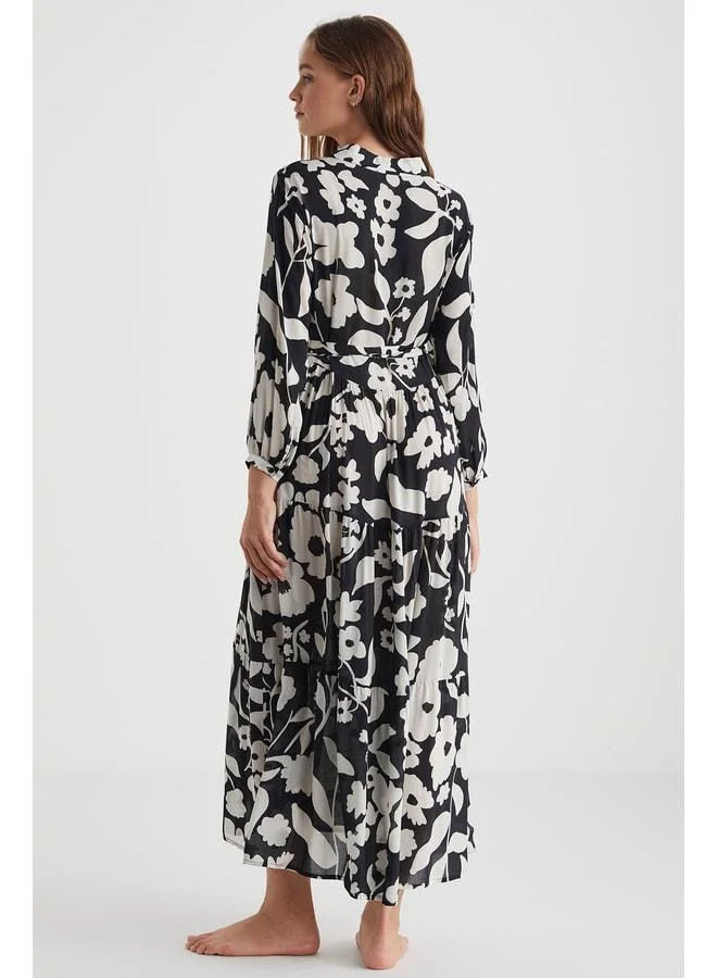 Penye Mood  Patterned long dress for Women | Best Price UAE