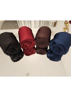 Maple's Pleated Muna Satin Hijab box (Pack Of 4pcs)  - Image 1