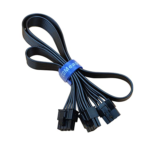 COMeap PCIe Cable for Seasonic PSUs, PCIe 8 Pin Male to Dual PCIe 8 Pin (6+2) Male Power Adapter Splitter 25-inch+9-inch (63cm+23cm) - Image 1