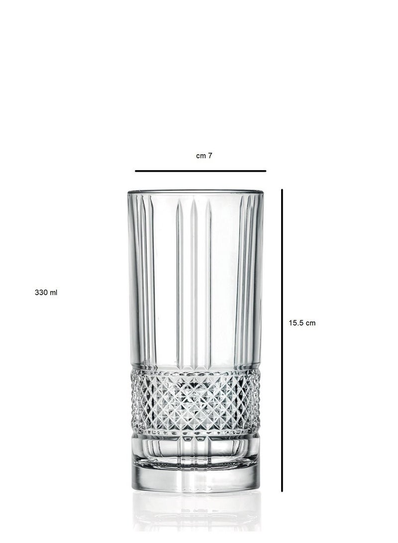RCR Italian RCR long crystal water glasses 330 ml - Image 2
