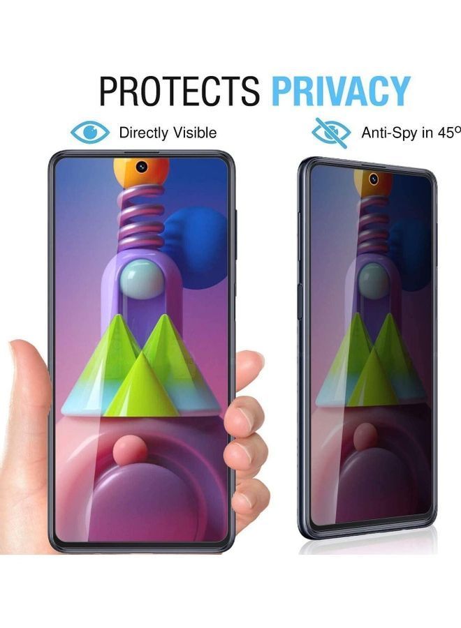NIBEMINENT Privacy Screen Protector For Samsung Galaxy M51 Black - Image 2