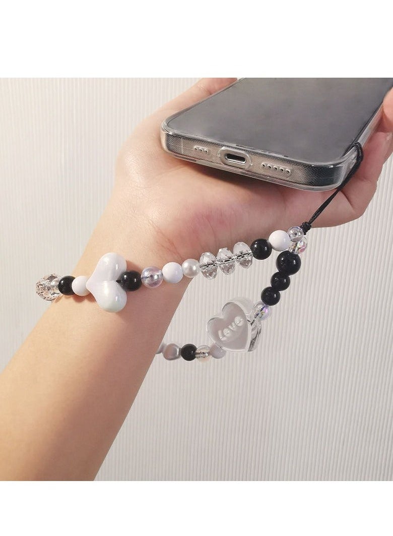3 PCS Beaded Phone Charms Cute Beads Phone Lanyard Wrist Strap Aesthetic Cell Phone Keychain Cute Phone Charms for Women Girls - Image 3