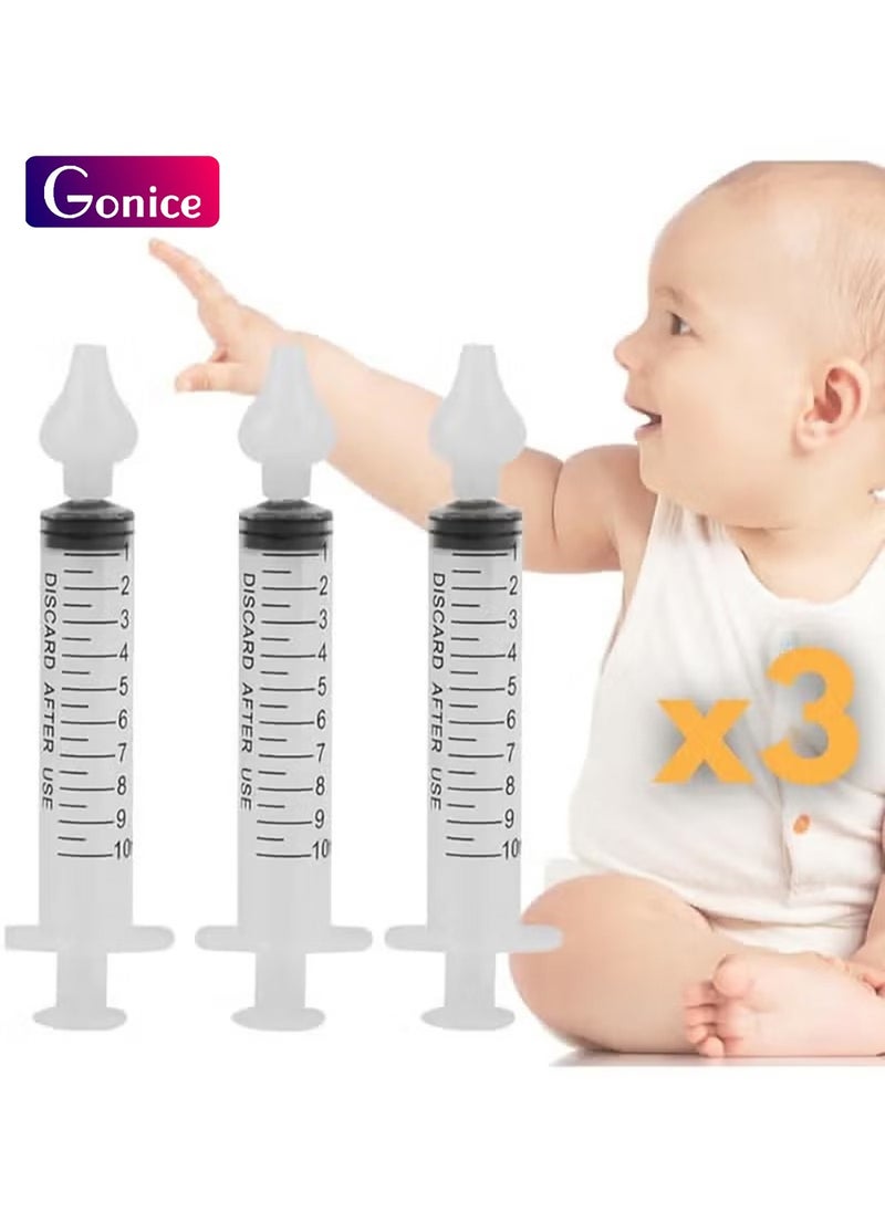 Gonice 3 Nasal Wash Syringe for Baby and Adults - Baby Nasal Wash Syringe Baby Snot Syringe - Nasal Syringe for Baby - Nasal Aspirator for Baby  - Image 1