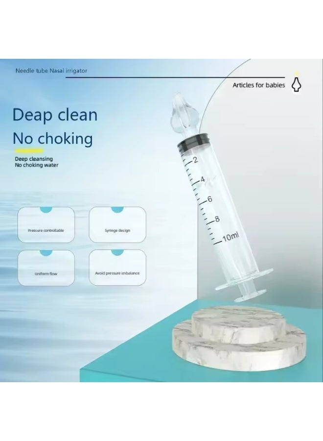 جونيس **3 قطع شفاط أنفي للرضع مع محقنة - منظف أنف للأطفال - غسول أنف لالتهاب الجيوب الأنفية - جهاز غسل الأنف للرضع والأطفال سعة 10 مل - Image 5