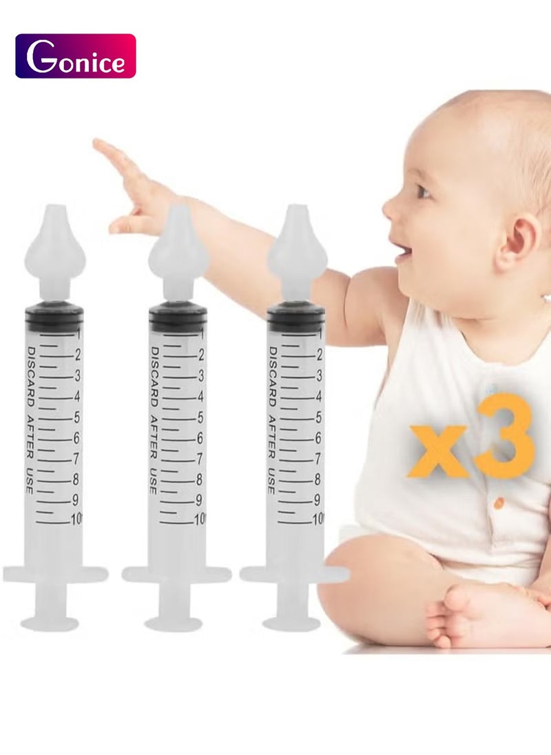 Gonice - 3 Nasal Wash Syringe for Baby and Adults - Baby Nasal Wash Syringe Baby Snot Syringe - Nasal Syringe for Baby - Nasal Aspirator for Baby - Image 1