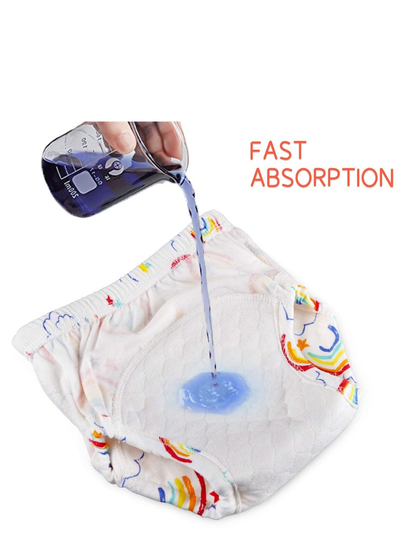 Toddler Potty Training Pants 4 Pack Cotton Underwear Waterproof for Kids with Supper Absorbent-Layers, Soft and Absorbent - Image 4