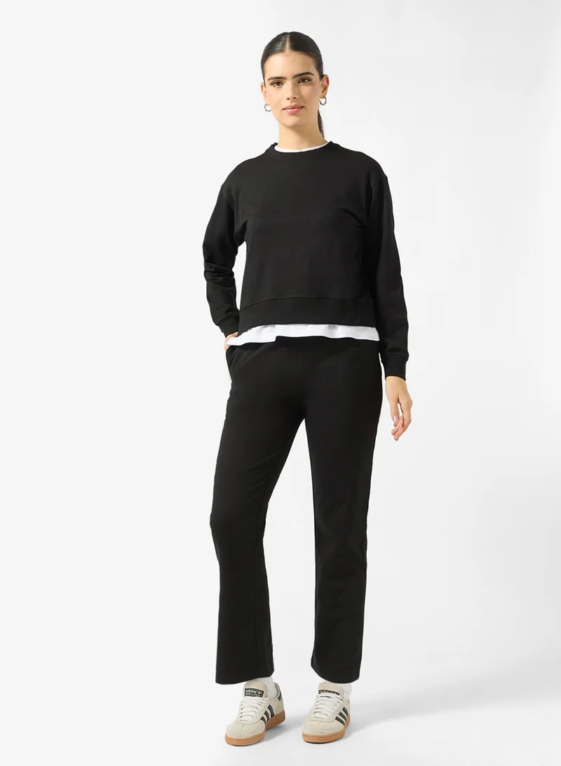 جينجر بيسيكس Crew Neck Sweatshirt & Sweatpant Set