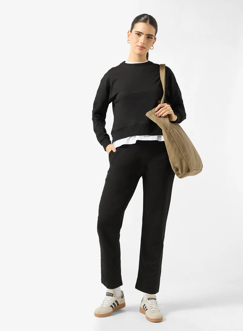 جينجر بيسيكس Crew Neck Sweatshirt & Sweatpant Set